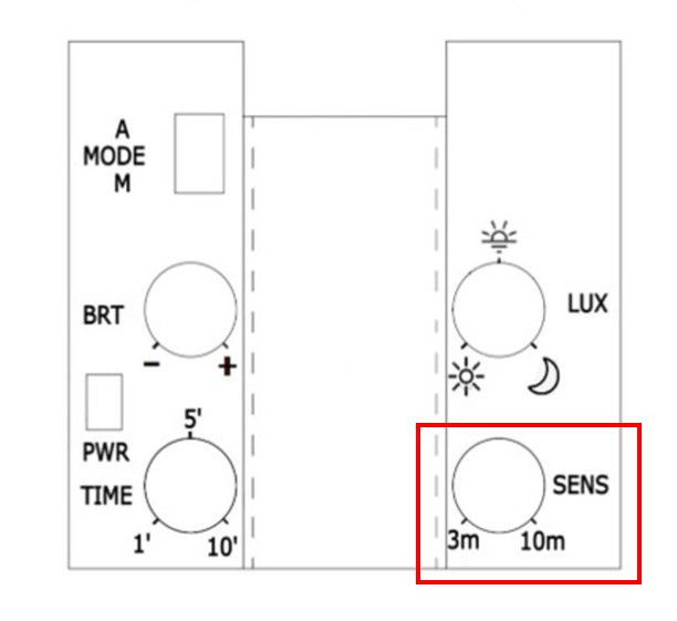SENS dial on the Netatmo Outdoor Light