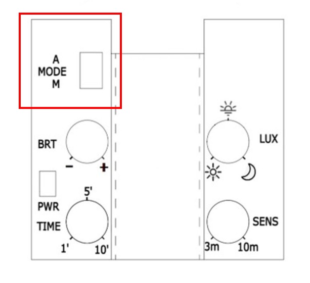 MODE switch on the Netatmo Outdoor Light